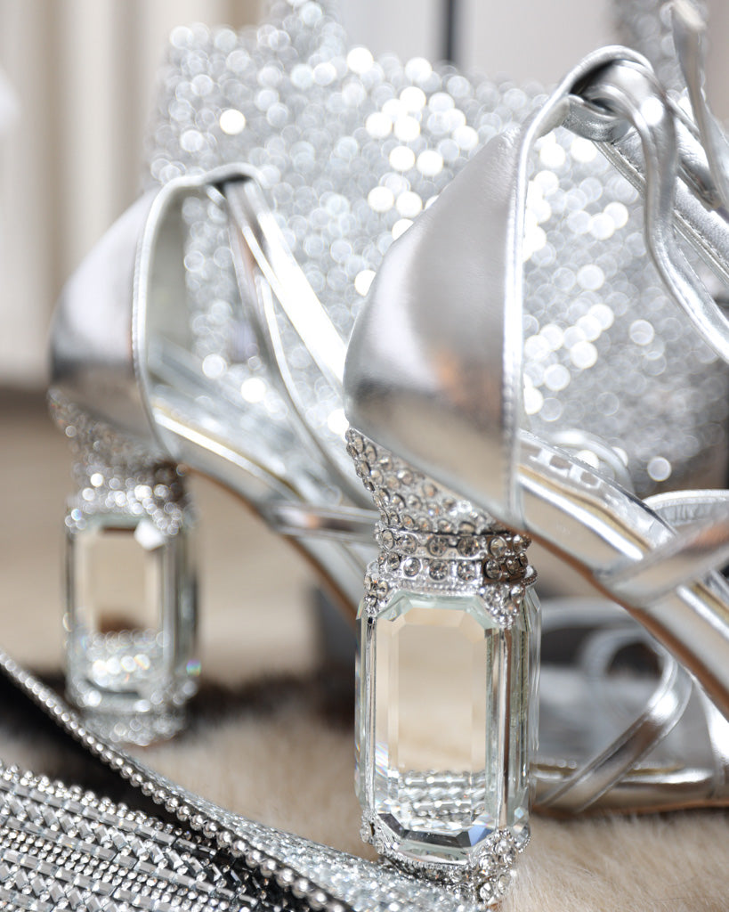 Diamond clear shops heels